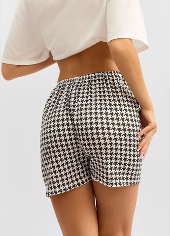 Белая пижама женская тройка ночная с штанами шортами и рубашка пижамы женские с брюками для девушек 3 в 1 с принтом футболка + шорты + брюки No Brand