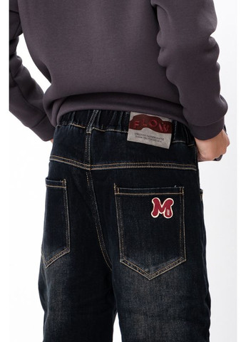 Темно-серые зимние зимние джинсы для мальчика-подростка свободного кроя на флисе (p-18536) Носи своє