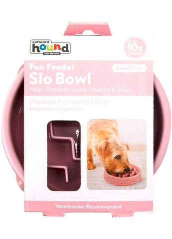 Миска-лабіринт д/собак Фан Фідер Хвиля SM-мала Рожева 14.6 х 2.5 х 14.6 см (oh69754) Outward Hound (311224501)