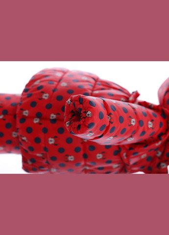 Червоний демісезонний комбінезон для дівчинки на холлофайбері з принтом мінні в горох малюк червоний 86 см (41298) BABYKROHA