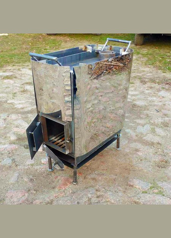 Піч для мобільної лазні з нержавіючими дефлекторами Троян (346534867)