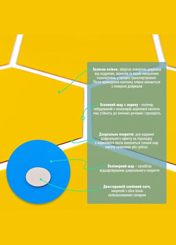 Зеркальный декор акриловый самоклеющийся 85*95мм золото, 12шт (D) SW-00002516 Sticker Wall (332051370)
