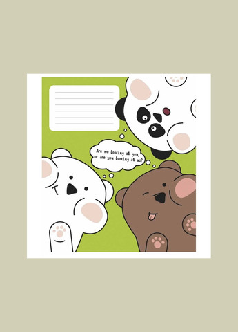 Тетрадь ученическая Animals memes 012-3567K 12 л. Разноцветный shop (482000647043203567) Школярик (339251412)