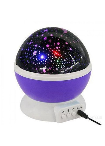Детский ночник Проектор звездное небо вращающийся шар Star Master Вращающийся детский светильник RGB Фиолетовый No Brand (333940038)