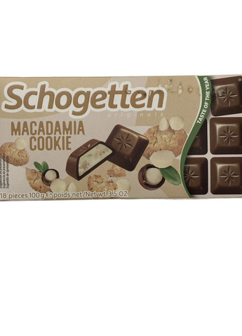 Шоколад Macadamia Cookie 100 г Німеччина Schogetten (369474635)