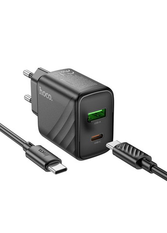 Мережевий Зарядний Пристрій CS23A 1USB/1USB-C PD/QC 30W+Type-C to Type-C Hoco (337995038)