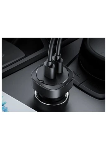 Зарядний пристрій (6974316280361) Acefast 2xUSB-C 72W car adapter metal (401746149)