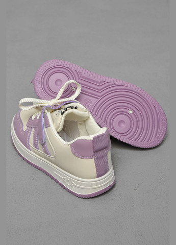 Сиреневые демисезонные кроссовки детские сиреневого цвета на шнуровке Let's Shop
