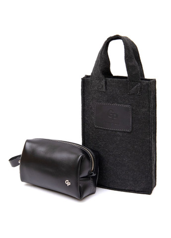 Шкіряна глянсова чоловіча косметичка 11413 Grande Pelle (366881234)