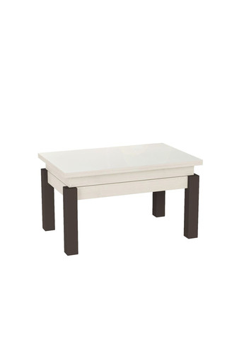 Стол-трансформер B-Fly Glass 900x510x600 Гикори Рокфорд светлый/Венге ноги/Белое стекло (TB10060600231) Art In Head (337309088)