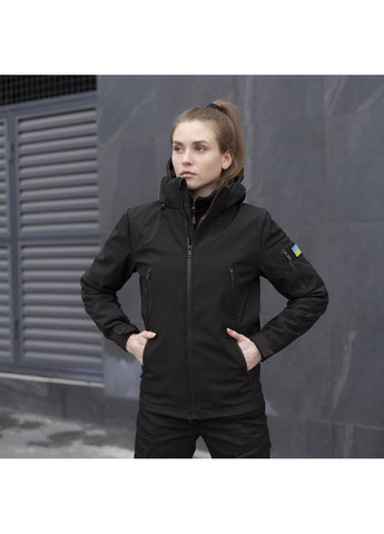 Армейская женская куртка SoftShell весна/осень черная No Brand (360890495)