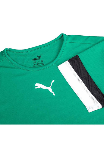 Зеленая демисезонная детская футболка teamrise jersey jr зеленый Puma