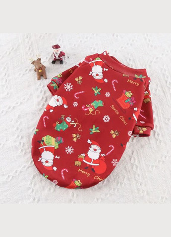 Різдвяний світшот для собак на флісі червоного кольору розмір XXL No Brand (299840181)