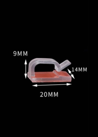 Органайзер Фиксатор кабеля держатель для проволоки самоклеящийся 50 шт L Прозрачный CHOICE (349844919)