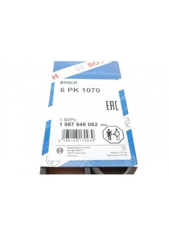 Ремень п-клиновой 6pk1070 (пр-во) 1 987 946 062 Bosch (366111133)
