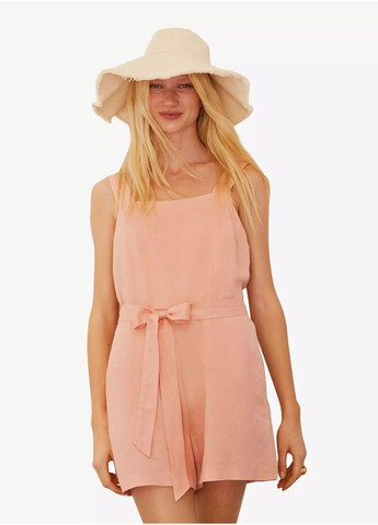 Жіночий комбінезон з лляної суміші Н&М (57045) XS Оранжевий H&M помаранчевий кежуал льон