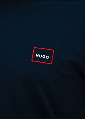 Світло-синя футболка чоловіча Hugo Boss Logo Label Patch
