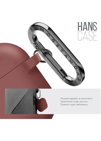 Чохол для навушників Hang Case для Apple AirPods 3 Scarlet (ARM60323) ArmorStandart (323132298)
