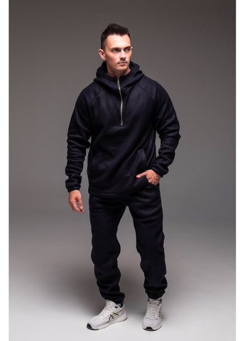 Темно-синий зимний мужской флисовый костюм Vakko