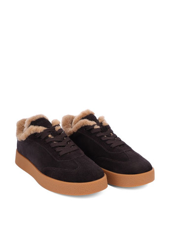 Коричневі жіночі кеди 233a0-09-1 коричневий велюр MIRATON