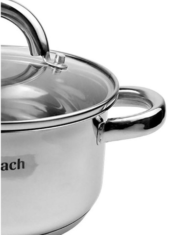 Каструля індукційна Casserole із нержавіючої сталі 1.5л зі скляною кришкою Ofenbach (339777166)