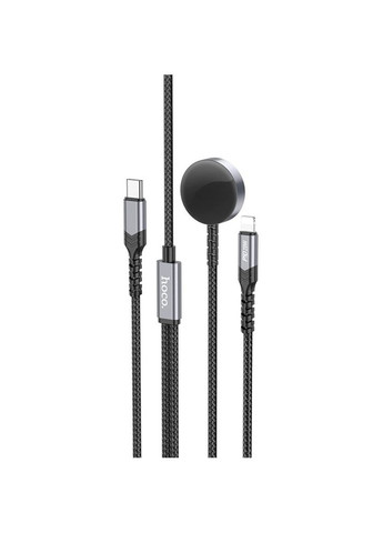 Беспроводное зарядное устройство для Apple Watch со встроенным кабелем Lightning/Type-C CW54 Hoco (337351783)