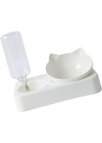 Автопоилка и миска для кошек и собак двойная с резервуаром для воды, пластик, 500 мл China (351854984)