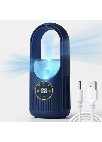 Настільний акумуляторний вентилятор кондиціонер зі зволоженням підсвічуванням таймером сну 240х45.5 мм (480151-Prob) Синій Unbranded (330062014)