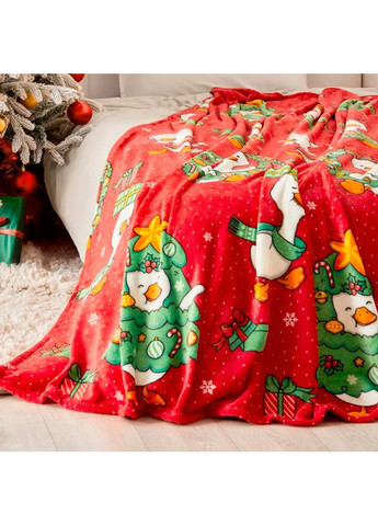 Плед флис Новогодние гусята 150x200 см Love You (369621695)