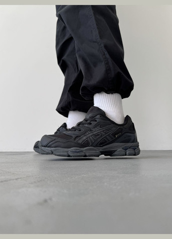 Черные демисезонные кроссовки мужские asics gel-nyc gore-tex black | асикс гель-нюк черные No Brand