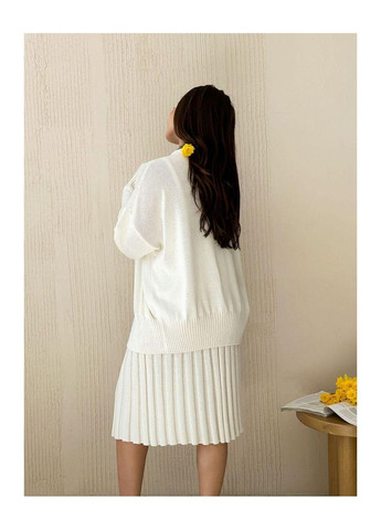 Молочный демисезонный кардиган Art Knit