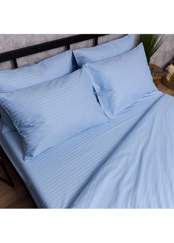 Комплект постільної білизни Satin Stripe Полуторний Євро 160х220 наволочки 2х70х70 (MS-820017207) Moon&Star Sky Stripe (400238017)