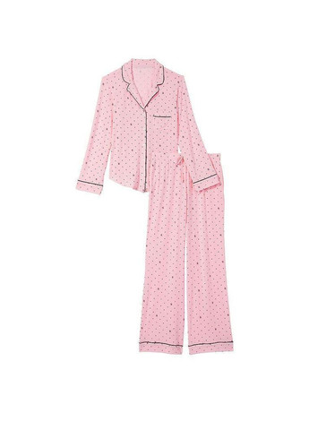Рожева всесезон піжама modal long pj set m рожева Victoria's Secret