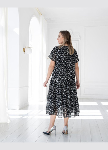 Чорна вечірня сукня катаїс чорний жовтець 0193 Vlavi