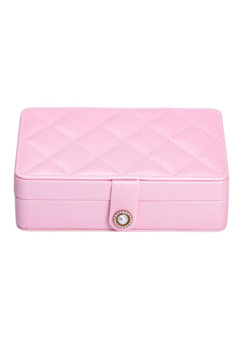 Скринька-органайзер для прикрас на кнопці 16х11х4.7см рожевий Yiwu (327875047)