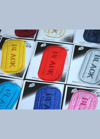 Аплікація для одягу нашивка №210 Black кольоровий 9шт/6х8см FROM FACTORY A210 (339104580)