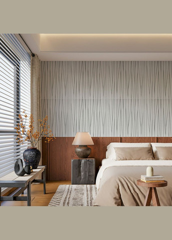 Самоклеящаяся 3D панель 700х700х5мм Серебряные ленты (441) SW-00001185 Sticker Wall (327089114)