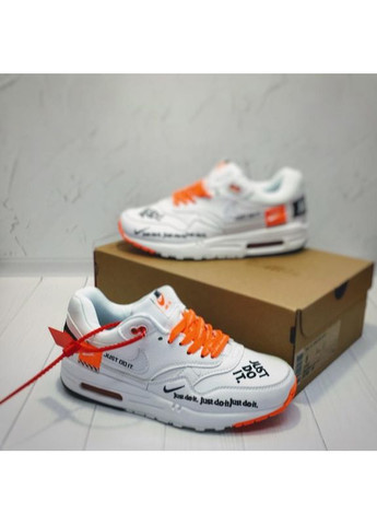КРОСІВКИ ЖІНОЧІ NIKE AIR MAX 87 JUST DO IT WHITE ORANGE НАЙК АІР МАКС 87 No Brand білі демісезони (367171084)