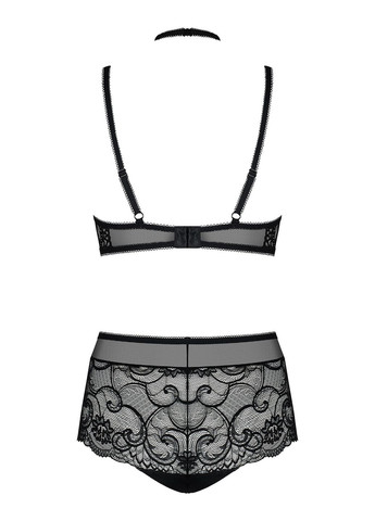 Черный демисезонный комплект кружевной elizenes set Obsessive