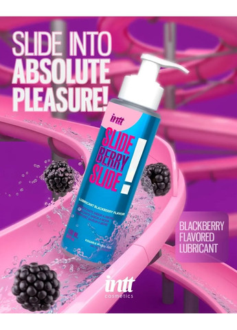 Лубрикант їстівний з ароматом ожини SLIDE BERRY SLIDE! на водній основі, 100 мл Intt (363980408)