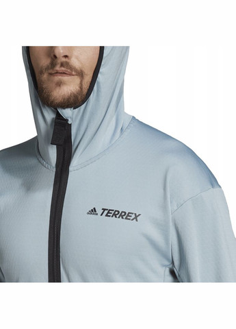 Голубая демисезонная куртка adidas Terrex Tech Flooce