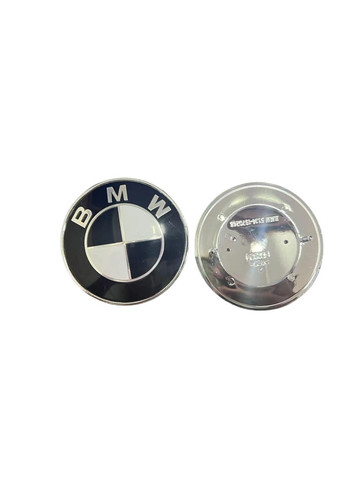 Эмблема 78 мм черно-белая пластик+металл (на 2 штифтах) OEM 51141970248 BMW (369610055)