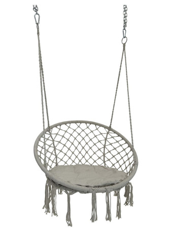 Подвесное кресло-качеля 80 см Плетёная круглая качеля + мягкая подушка WCG (346528536)