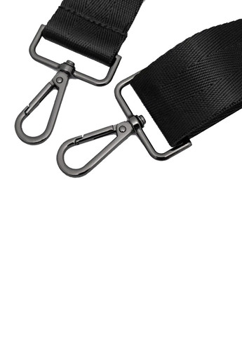 Ремень для сумки текстильный 38 мм SR-1876 black с карабинами черный HandyCover (282395265)