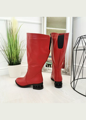 Зимние сапоги кожаные женские с широким голенищем,. батал. 41 размер, голень 48 см Vasha para