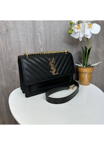 Якісна жіноча міні сумочка на ланцюжку YSL, стильна сумка для дівчат Чорний No Brand (393667360)