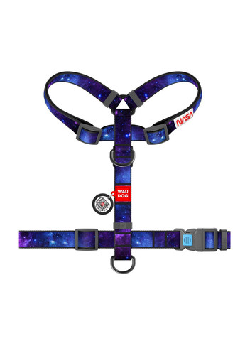 Шлея анатомічна з QR адресником Nylon малюнок "NASA21" M (4823089370422) WAUDOG (354701093)