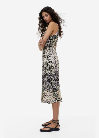 Комбинированное повседневный платье H&M леопардовый