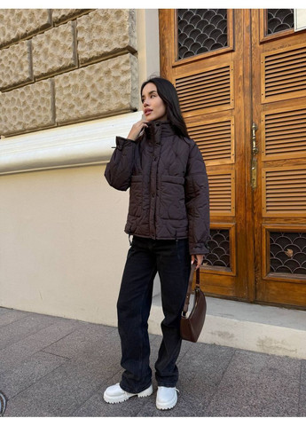 Темно-коричневая куртка No Brand