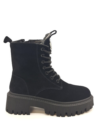 Жіночі черевики зимові чорні замшеві II-11-22 23,5 см (р) It is (259299428)